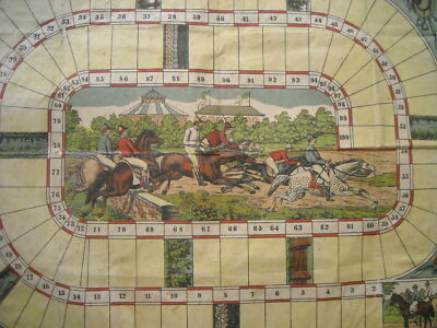 Sport, Equitazione, Ippodromo, Cavalli Con Fantini: Stampa d'Epoca E Gioco