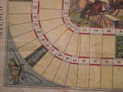 Sport, Equitazione, Ippodromo, Cavalli Con Fantini: Stampa d'Epoca E Gioco