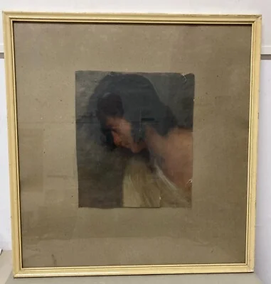 19th-Century Neapolitan Art, Portrait Attributed to Domenico Morelli