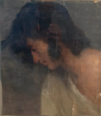 19th-Century Neapolitan Art, Portrait Attributed to Domenico Morelli