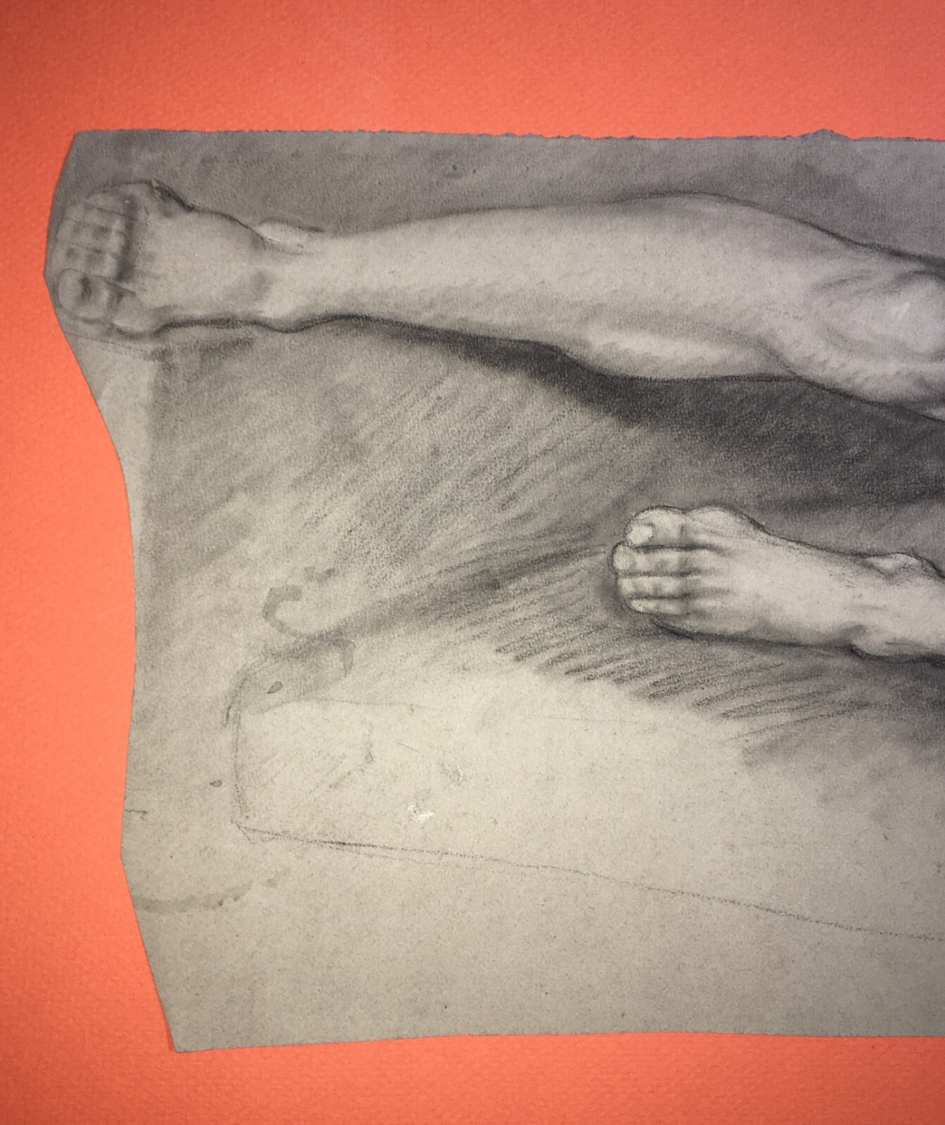 Disegno Antico Di Nudo Maschile   Bozzetto Accademico