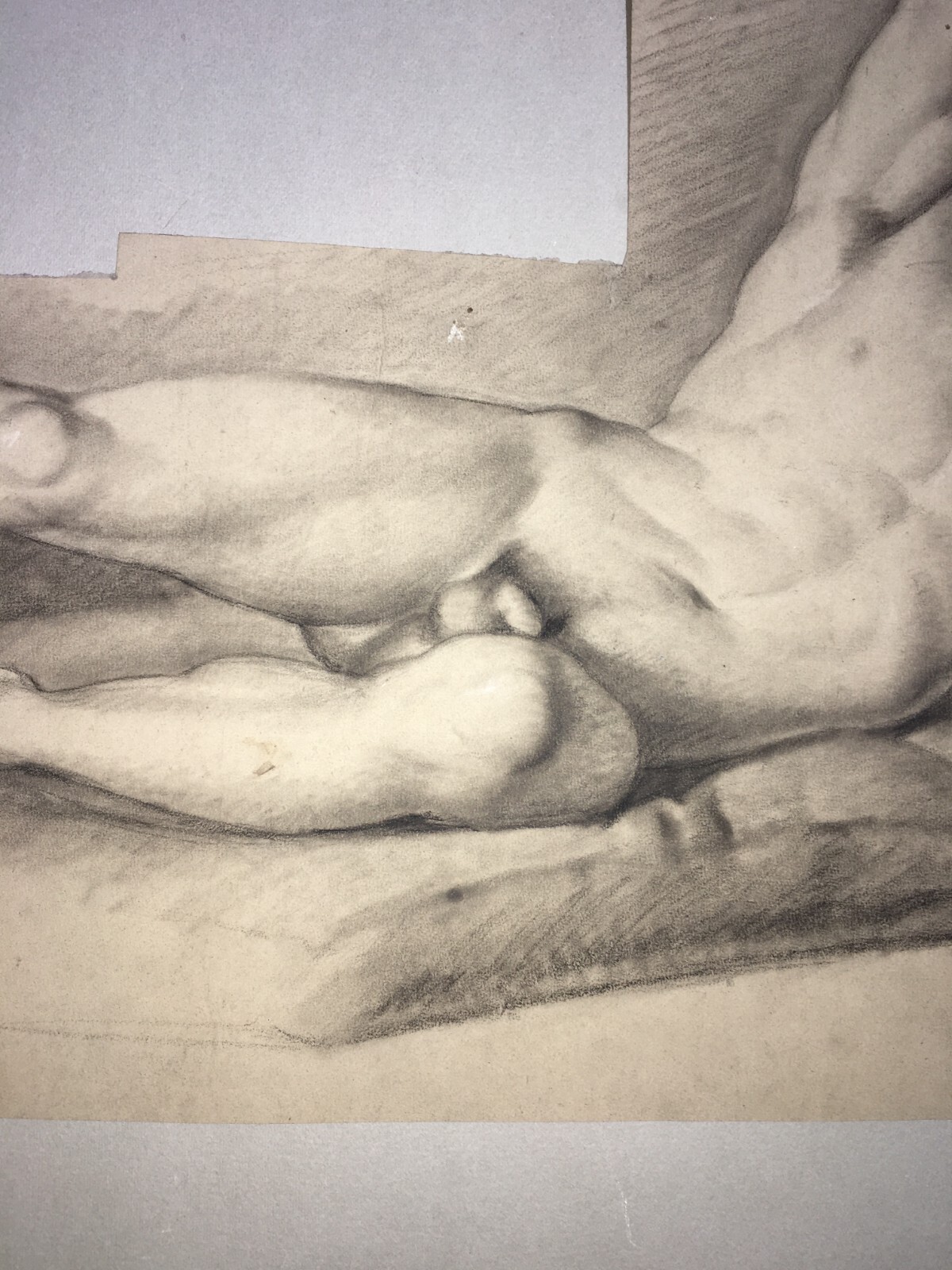 Disegno Antico Di Nudo Maschile   Bozzetto Accademico