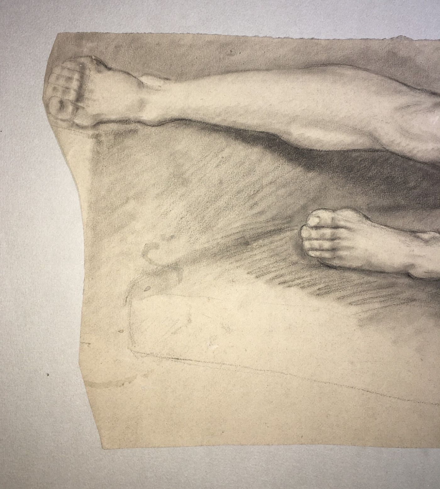 Disegno Antico Di Nudo Maschile   Bozzetto Accademico