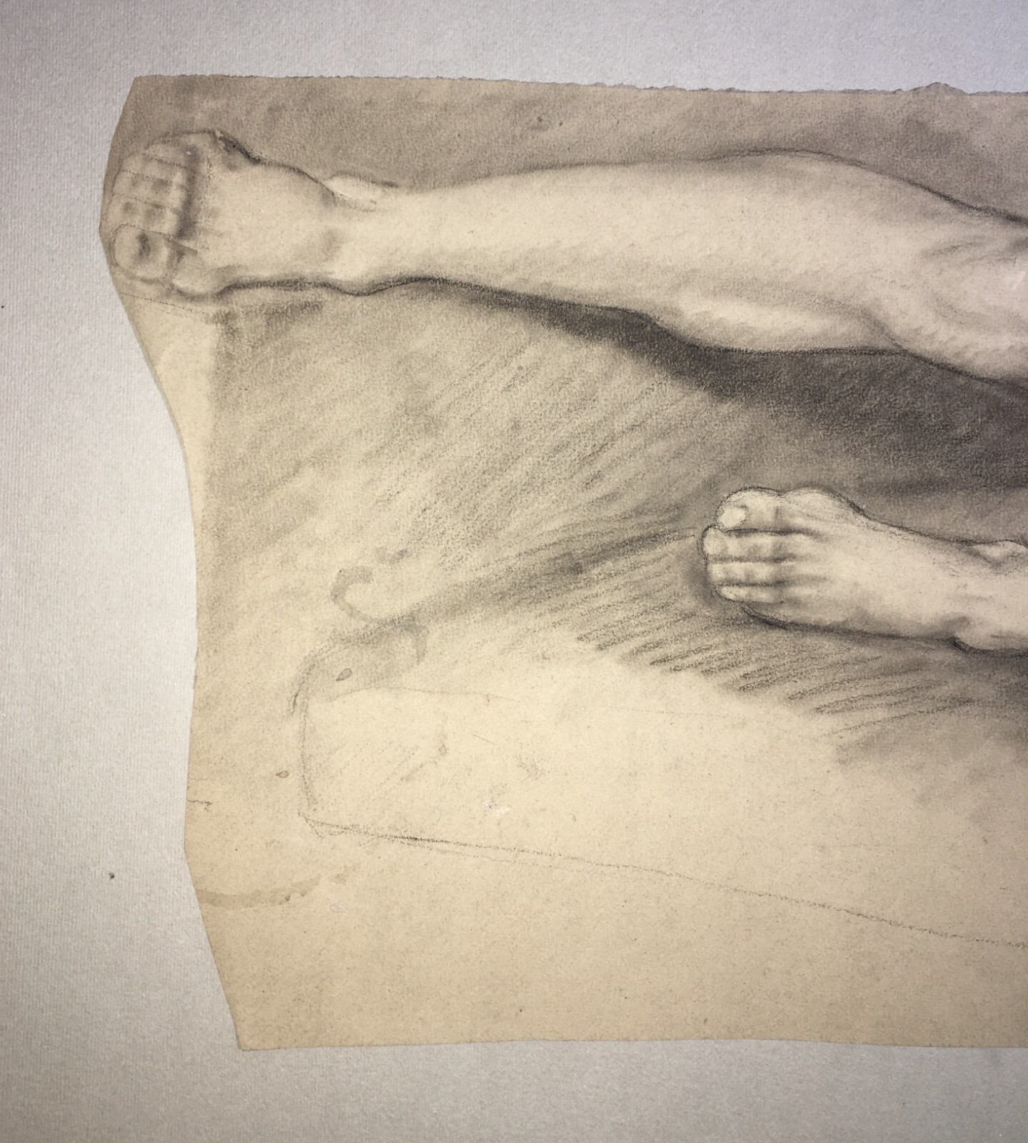 Disegno Antico Di Nudo Maschile   Bozzetto Accademico