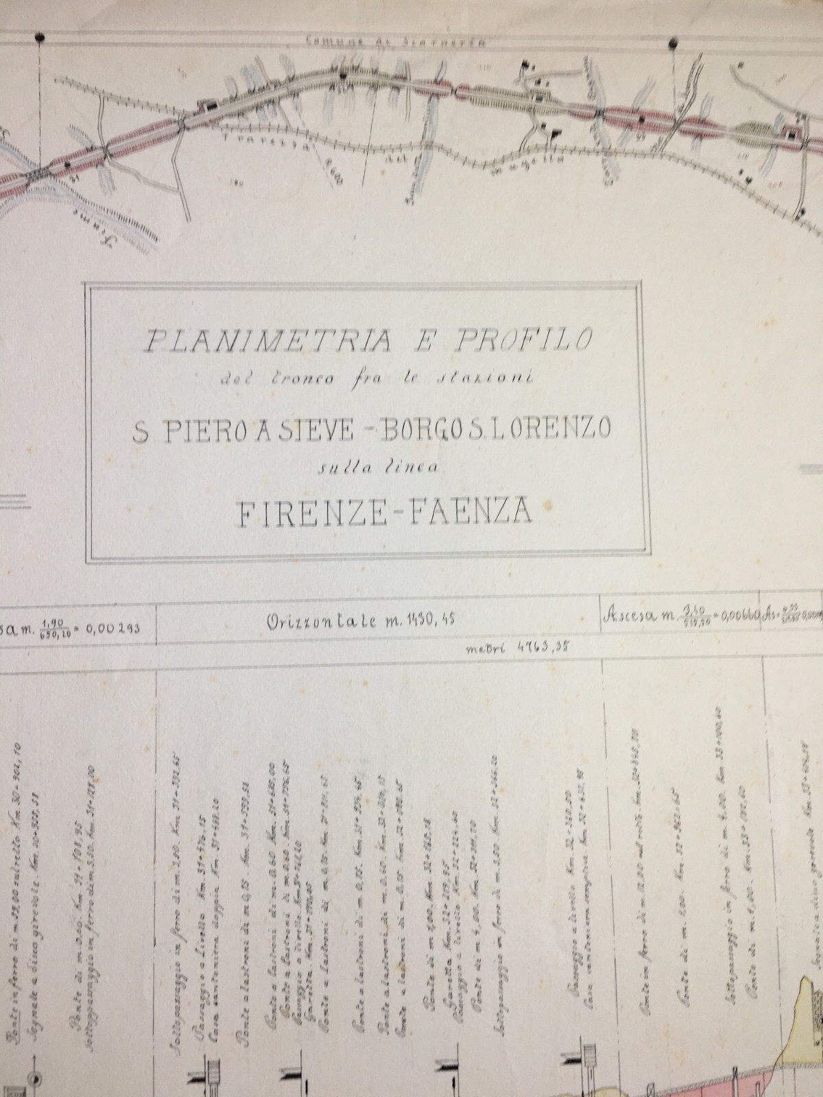 Ferrovie, Treni, Stazioni: Progetto Planimetria Linea Firenze Faenza