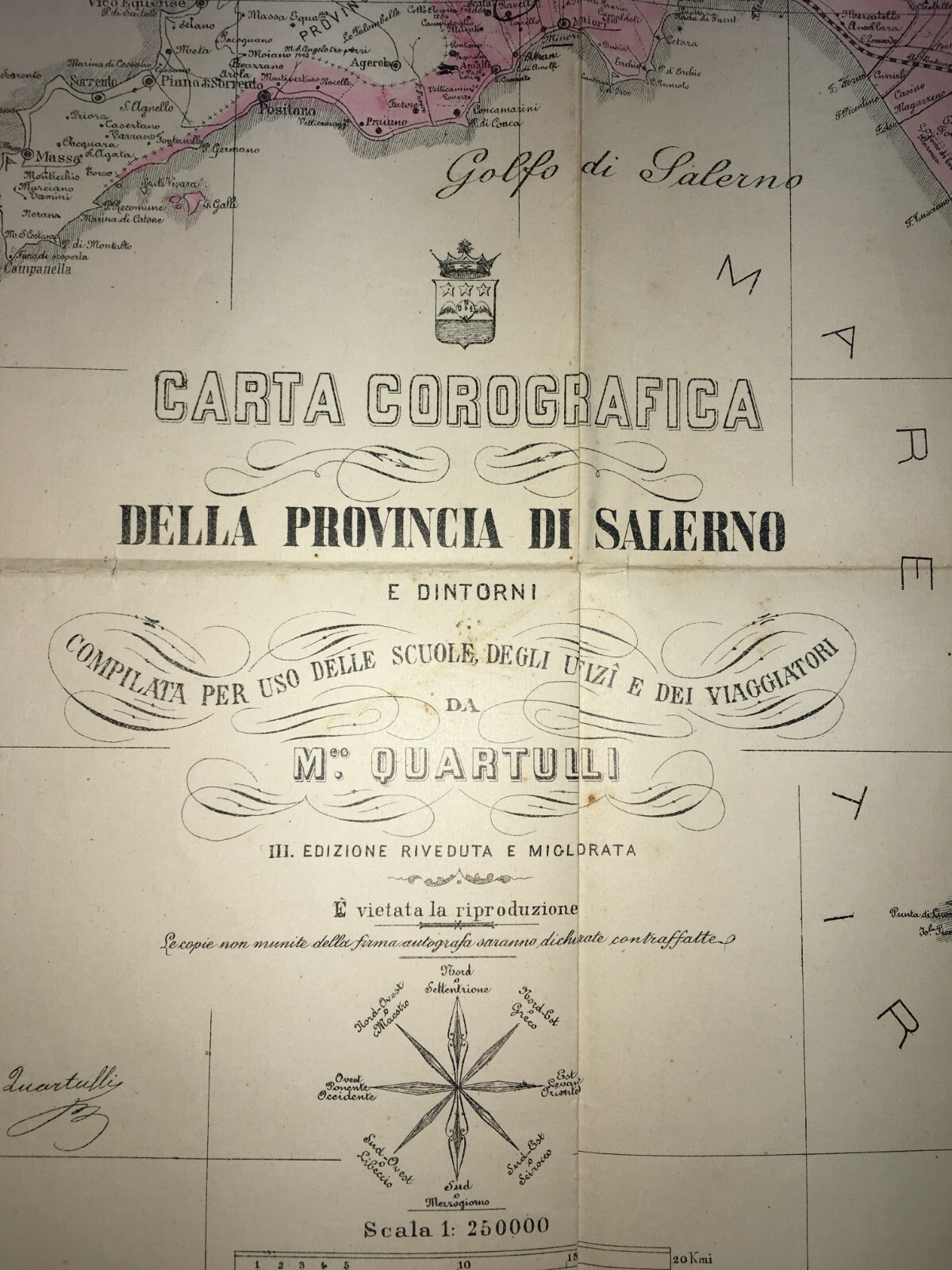 Antica Cartografia Della Provincia Di Salerno E Della Basilicata M. Quartulli