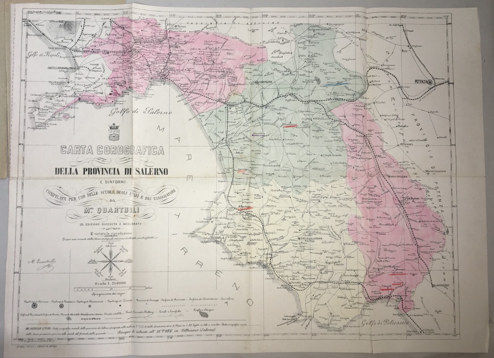 Antica Cartografia Della Provincia Di Salerno E Della Basilicata M. Quartulli