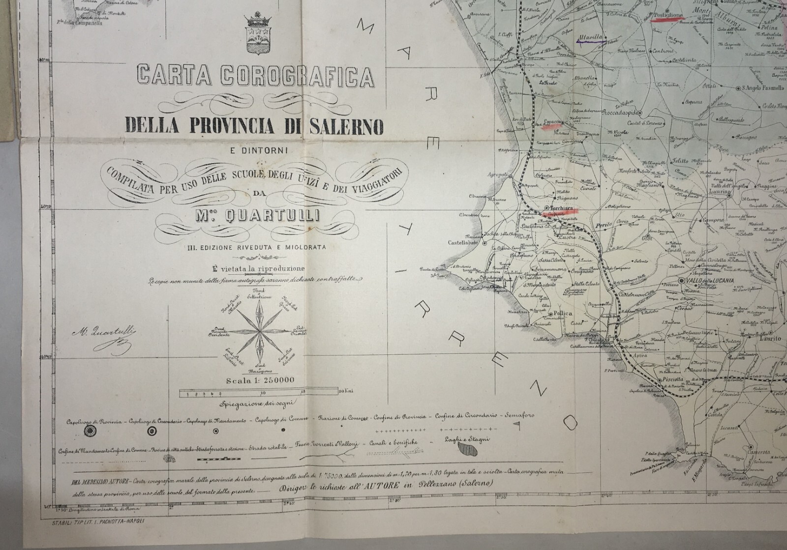 Antica Cartografia Della Provincia Di Salerno E Della Basilicata M. Quartulli