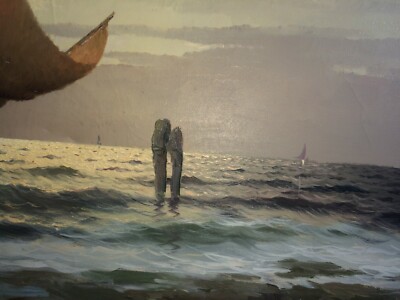Paesaggio Marino Con Barca Di Pescatori   M. Rinaldi