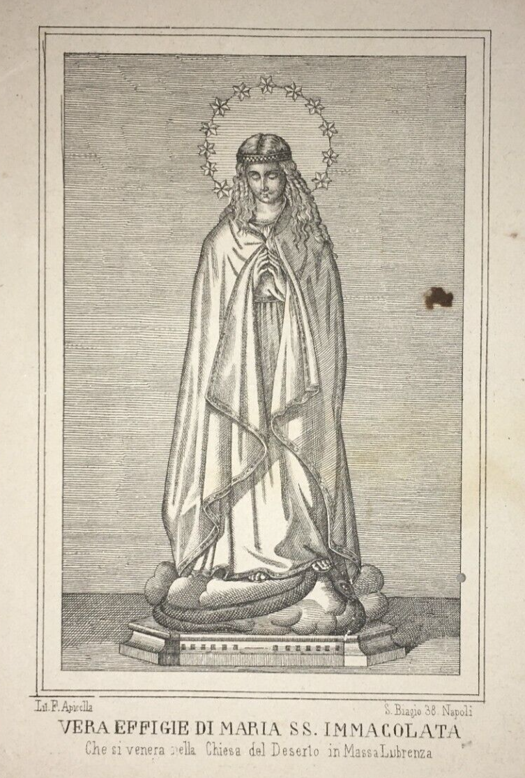 Napoli, Massa Lubrense: Antica Stampa Popolare Devozionale, Maria SS. Immacolata, Apicella