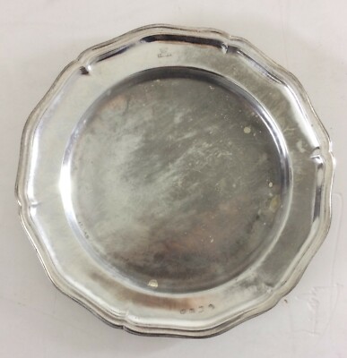 Italia, Navigazione: Piatto Decorativo Argentato Centinato E Punzonato, Primo '900