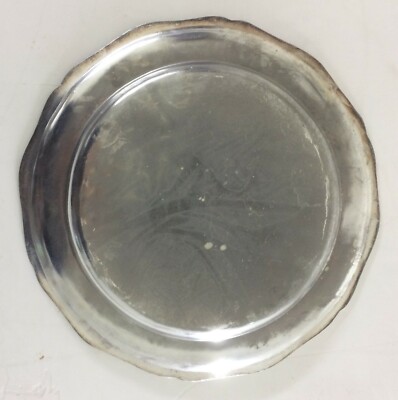 Italia, Navigazione: Piatto Decorativo Argentato Centinato E Punzonato, Primo '900