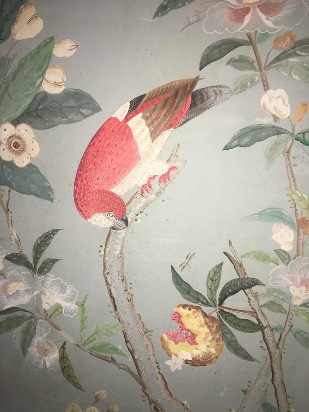 Artistico E Decorativo Grande Dipinto   Fiori E Uccelli   Pannello Con Tre Scene