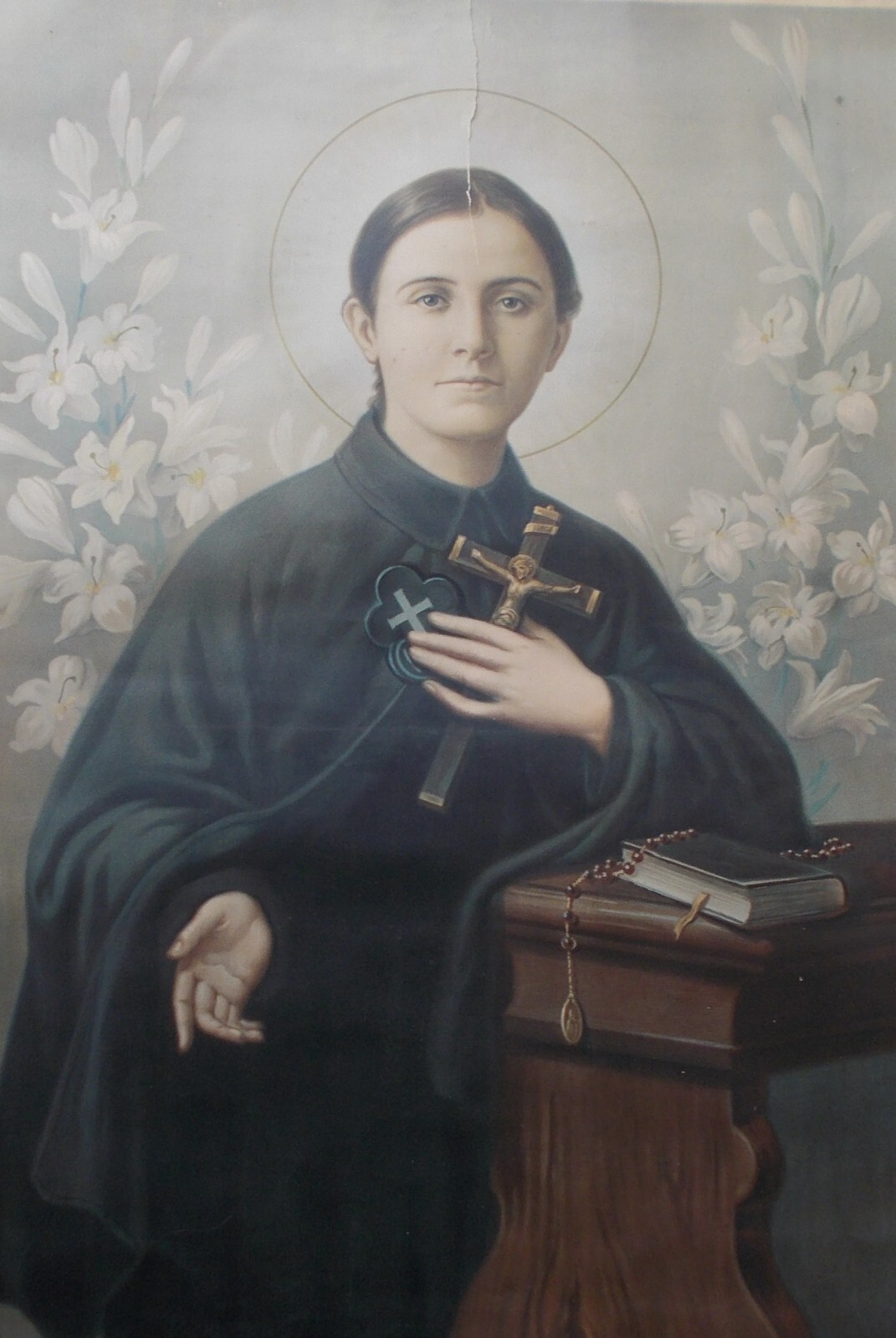 Grande Stampa Popolare Devozionale Di Santa Gemma Galgani, 1933
