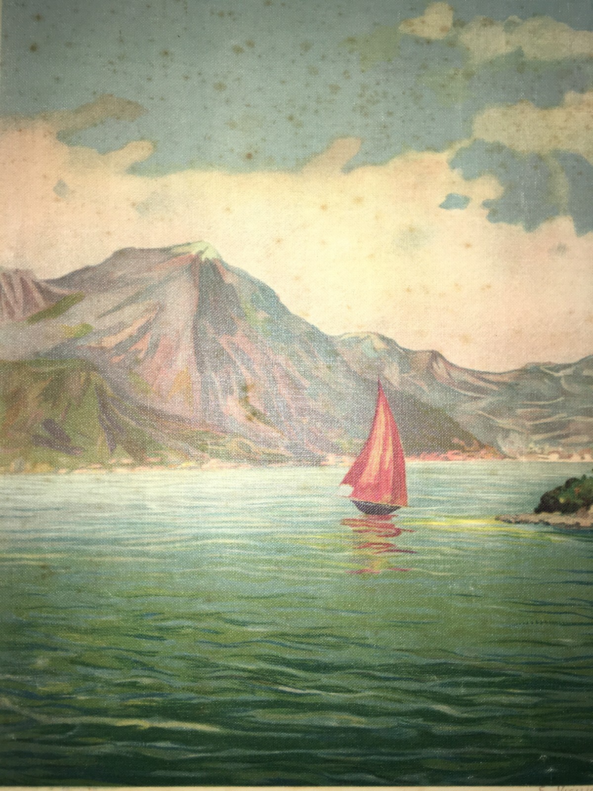 Lago Di Garda, San Vigilio: Grande Veduta Panoramica Su Tela