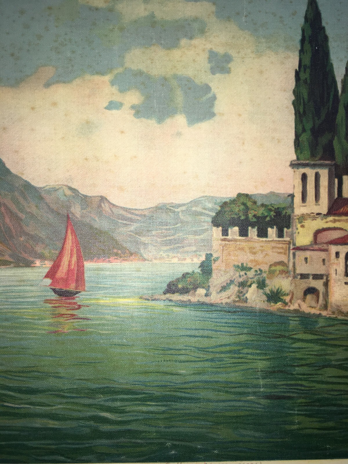 Lago Di Garda, San Vigilio: Grande Veduta Panoramica Su Tela