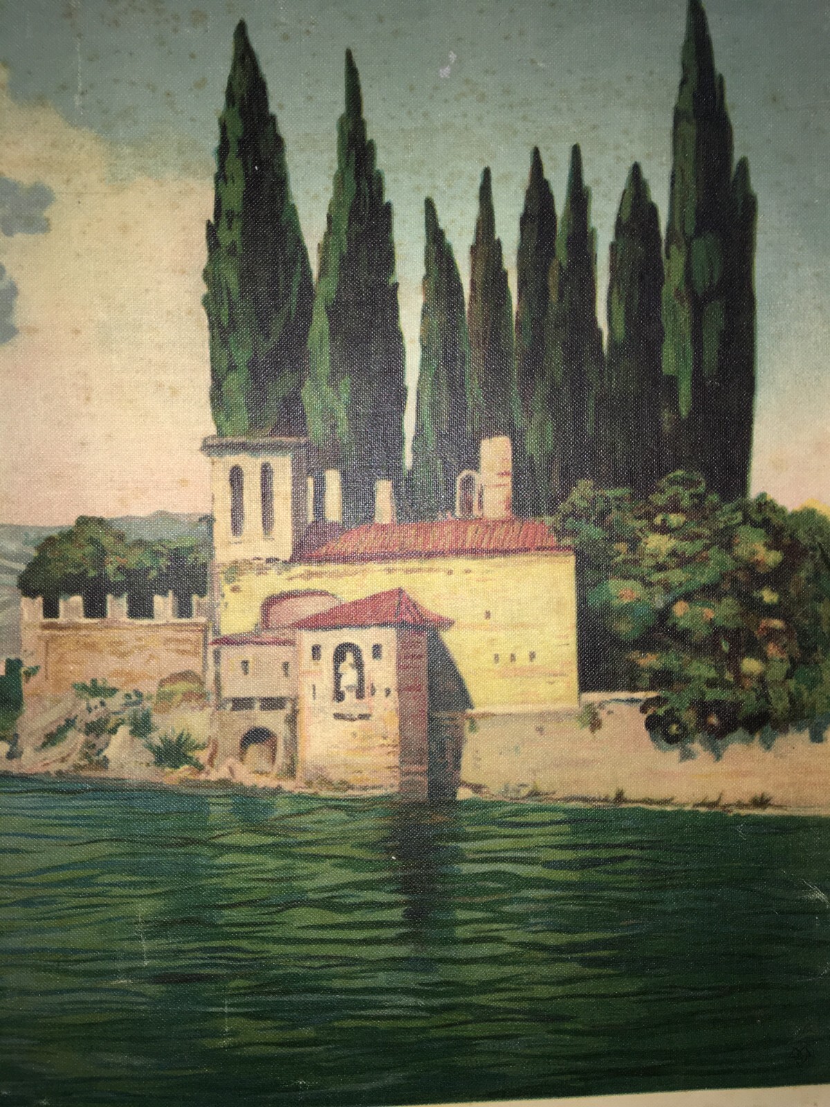 Lago Di Garda, San Vigilio: Grande Veduta Panoramica Su Tela