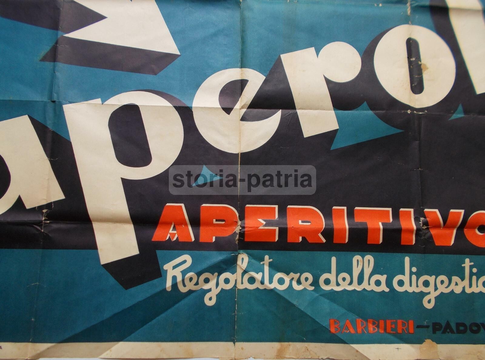 Manifesto Pubblicitario Bar Caffetteria Aperitivo Digestivo Aperol Padova Barbieri Menegazzo