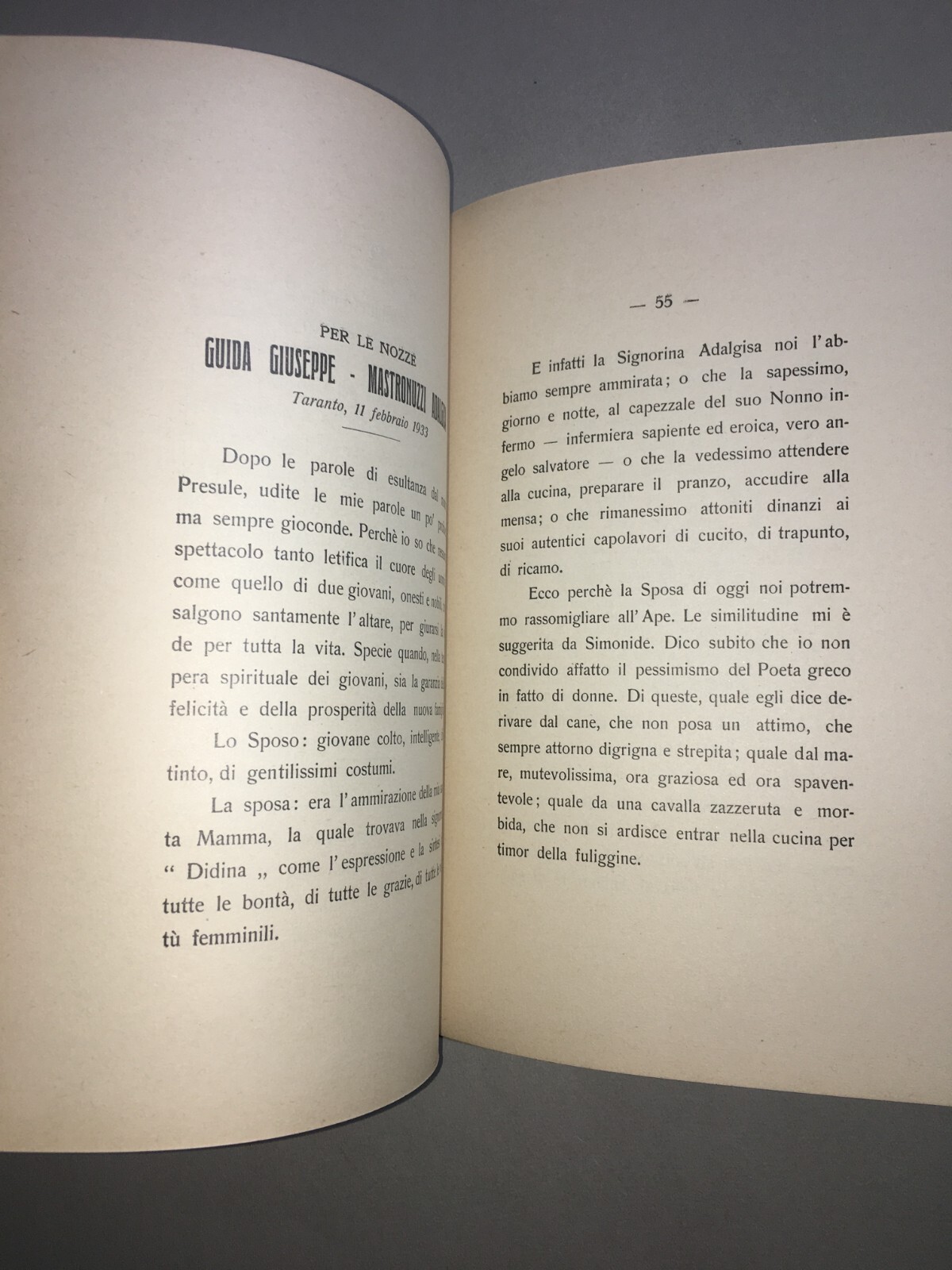 Eduardo Bonavolta, Vibrazioni. Taranto, 1933. Letteratura, Teatro E Militaria.