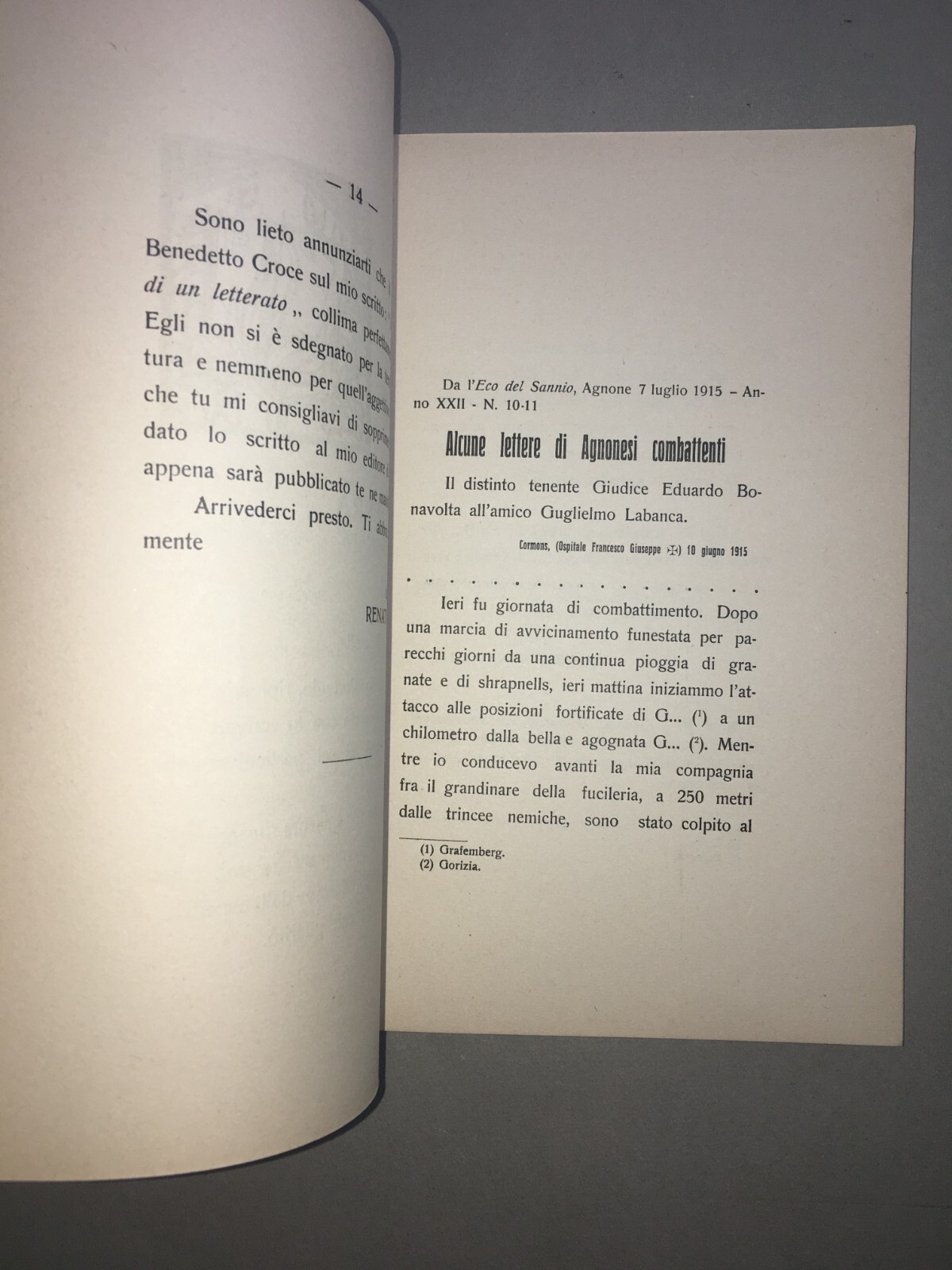 Eduardo Bonavolta, Vibrazioni. Taranto, 1933. Letteratura, Teatro E Militaria.