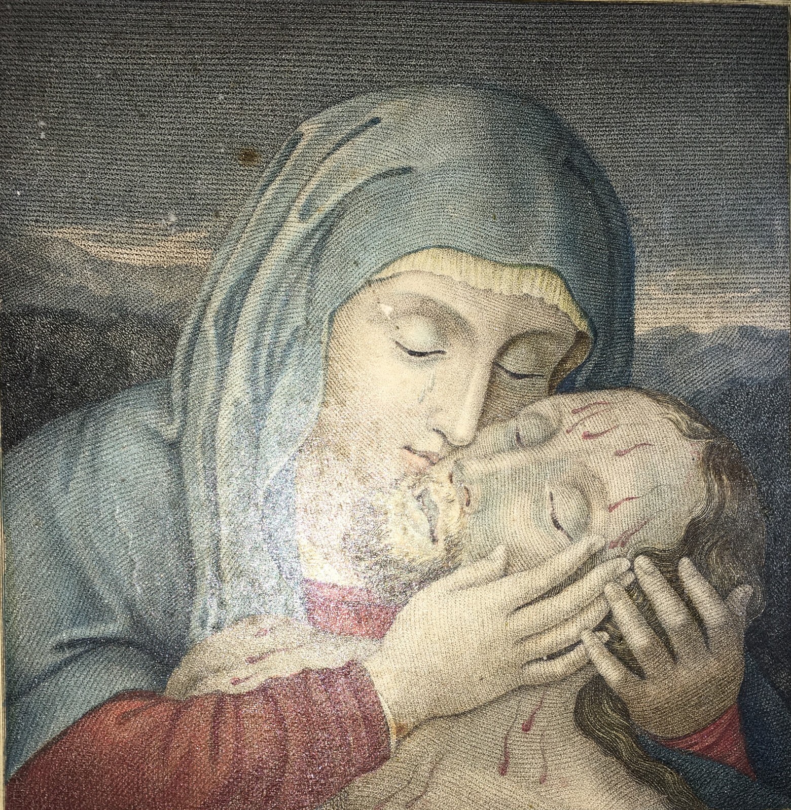 Antica Stampa Popolare Devozionale: Maria Mater Gratiarum, Giacomo Minasi, Scilla