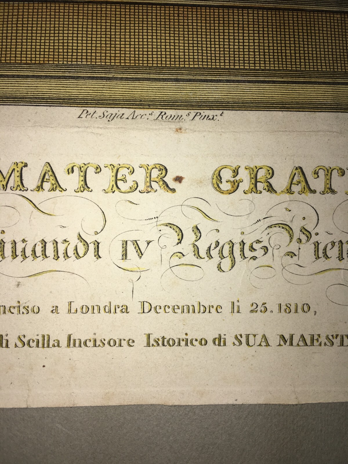 Antica Stampa Popolare Devozionale: Maria Mater Gratiarum, Giacomo Minasi, Scilla