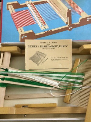 Tessuti, Tessitura, Telaio Karin   Eitorfer Webrahmen   Scatola Con Modellino In Legno