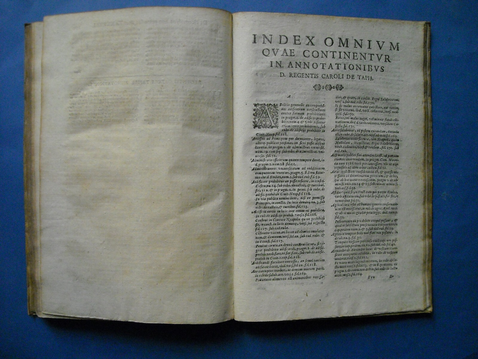 Campania, Giuridica: Prammatiche Napoletane, Tapia, Edizione 1643, Legatura In Pergamena