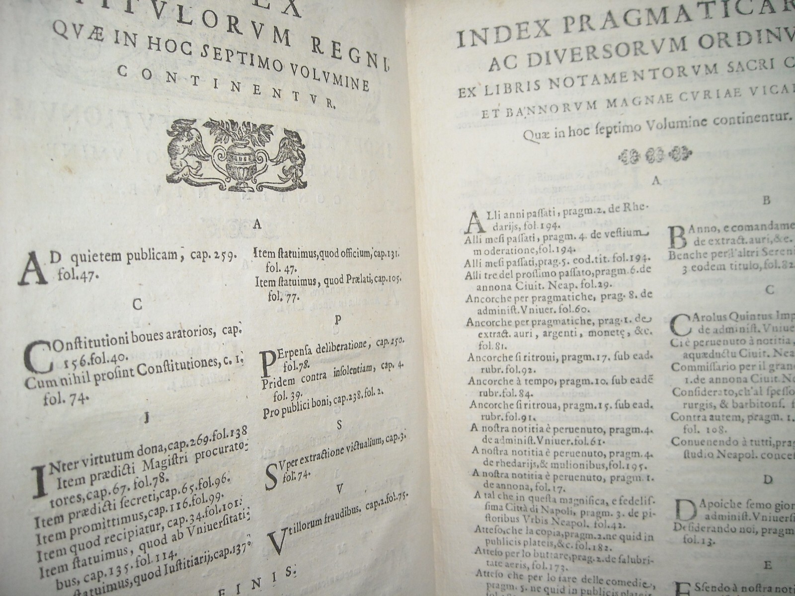Campania, Giuridica: Prammatiche Napoletane, Tapia, Edizione 1643, Legatura In Pergamena