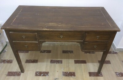 Antica Scrivania In Legno Massello Da Restaurare