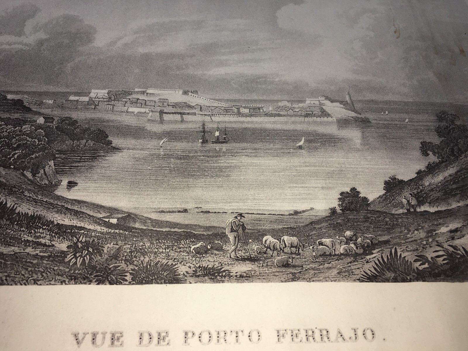 Isola d'Elba, Portoferraio: Ampia Veduta Panoramica. Stampa Decorativa (Fielding)
