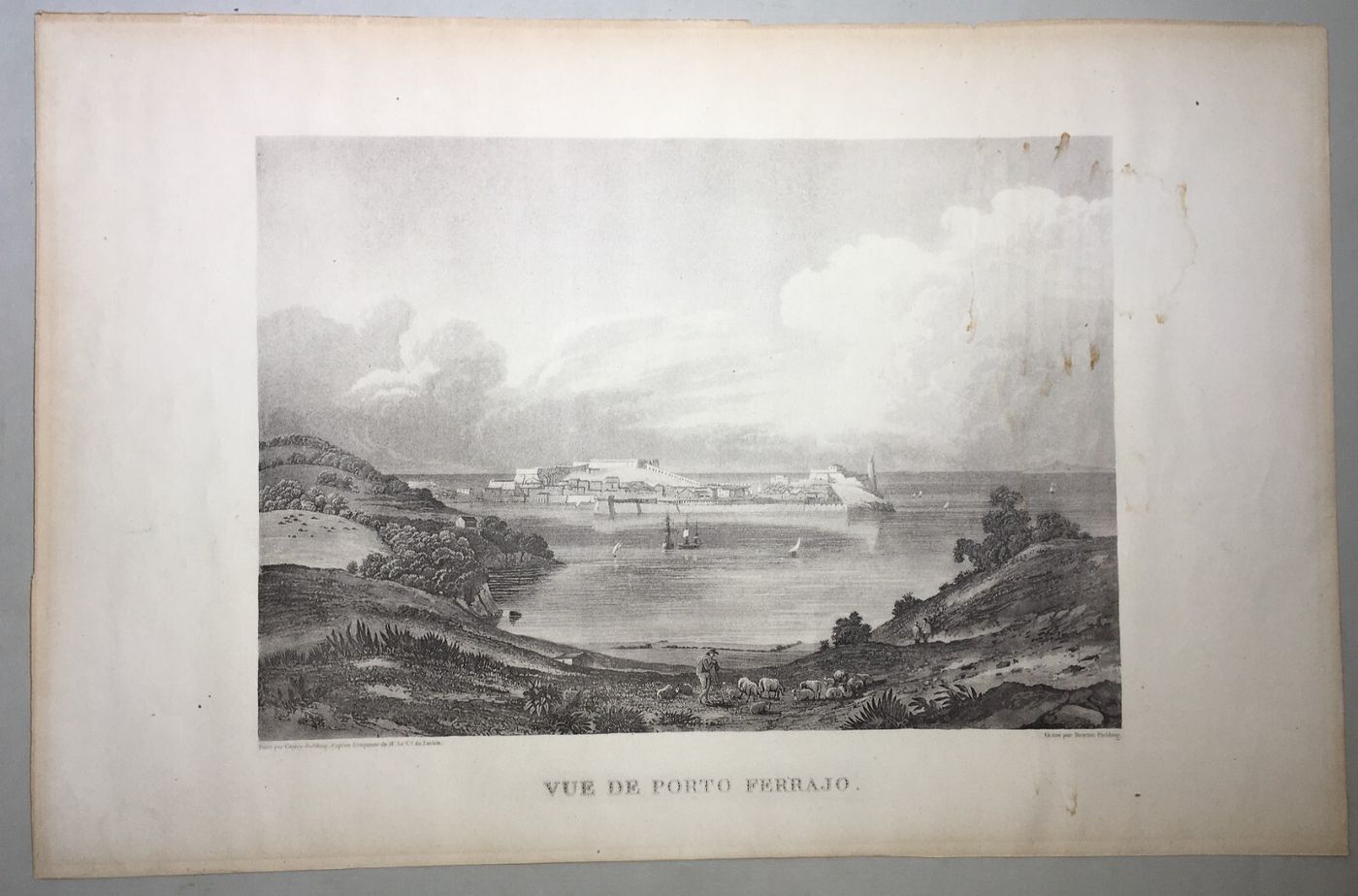Isola d'Elba, Portoferraio: Ampia Veduta Panoramica. Stampa Decorativa (Fielding)