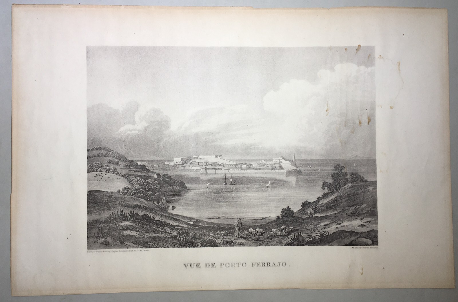 Isola d'Elba, Portoferraio: Ampia Veduta Panoramica. Stampa Decorativa (Fielding)