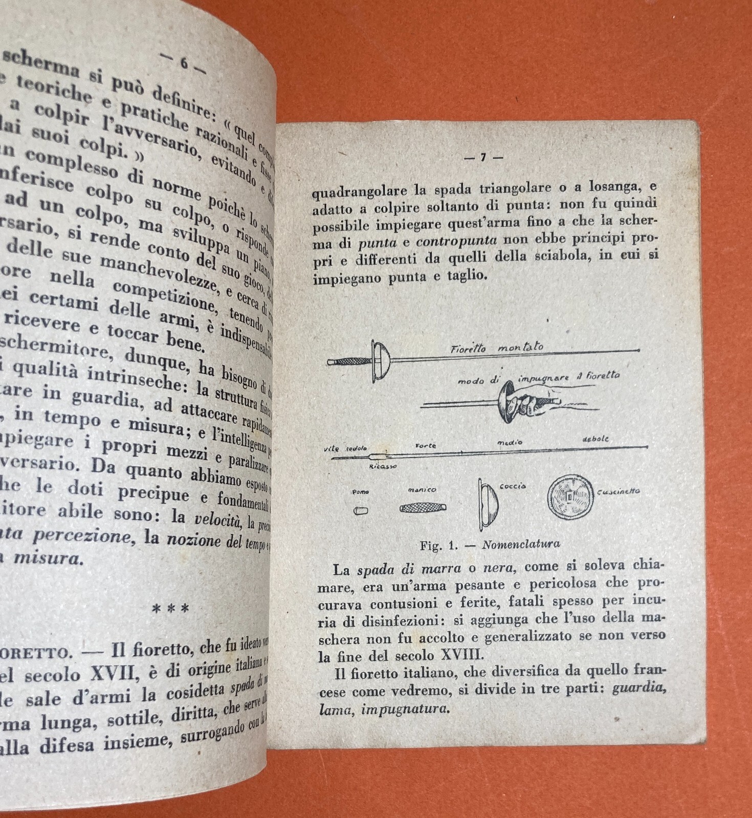 Sport: Scherma, Spada E Sciabola. Edizione d'Epoca Illustrata. Milano, Gloriosa.