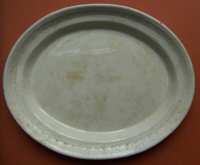 Antica Ceramica Napoletana, Giustiniani, Piatto Ovale Decorato, XIX Secolo