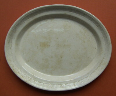 Antica Ceramica Napoletana, Giustiniani, Piatto Ovale Decorato, XIX Secolo