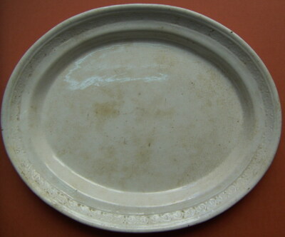 Antica Ceramica Napoletana, Giustiniani, Piatto Ovale Decorato, XIX Secolo