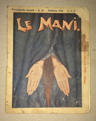 Chiromanzia, Lettura Della Mano, Medicina, Farmacia, Pillole Pink, Pubblicitario, 1934
