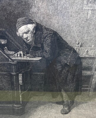 Antonio Piccinni: L'Avaro. Incisione Originale, 1878.