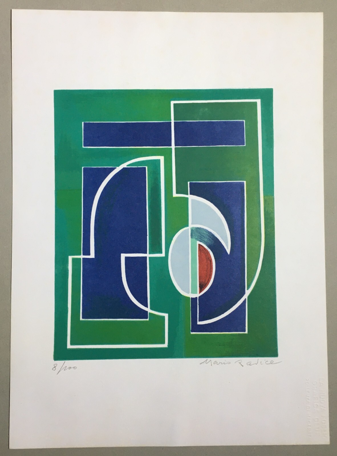 Mario Radice   Opera Grafica Astratta (serigrafia/litografia) Firmata E Numerata