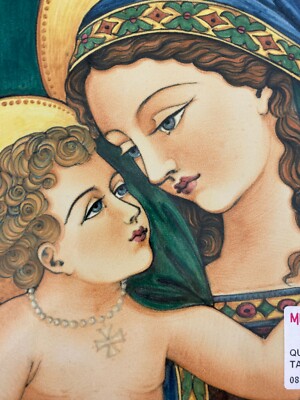 Arte Popolare Devozionale: Madonna Del Grano, Ceramica Policroma, Deruta, Grazia