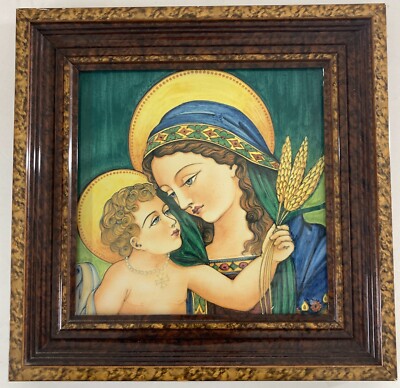 Arte Popolare Devozionale: Madonna Del Grano, Ceramica Policroma, Deruta, Grazia