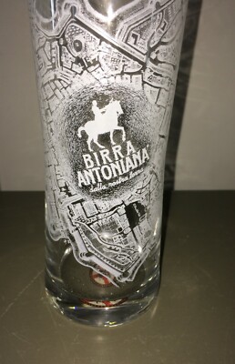 Padova: Bicchiere Da Birra Pubblicitario Antoniana Con Mappa Cittadina