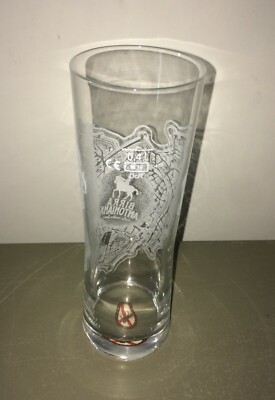 Padova: Bicchiere Da Birra Pubblicitario Antoniana Con Mappa Cittadina