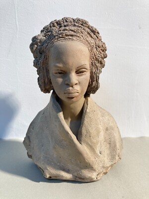 Scultura In Terracotta Di Domenico Mastroianni Raffigurante Donna Etiope
