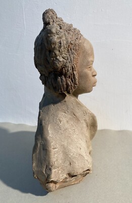 Scultura In Terracotta Di Domenico Mastroianni Raffigurante Donna Etiope