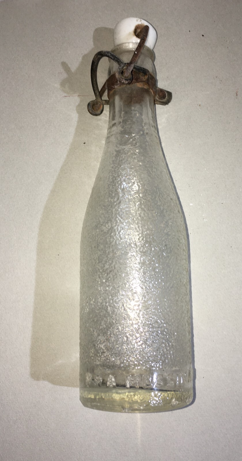 Sicilia, Trinacria, Messina: Bottiglia Pubblicitaria Birra Messina Da Collezione d'Epoca