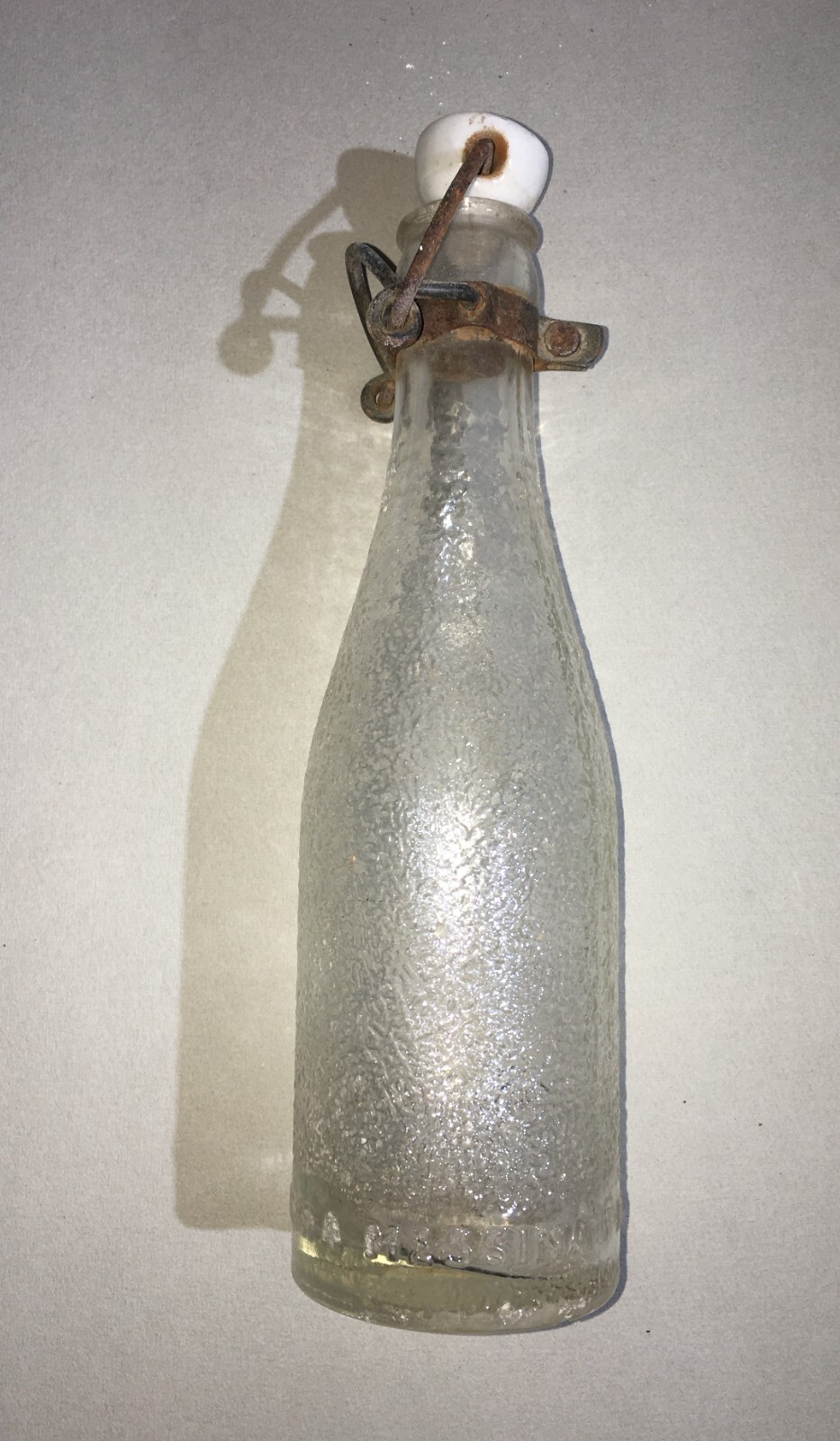 Sicilia, Trinacria, Messina: Bottiglia Pubblicitaria Birra Messina Da Collezione d'Epoca