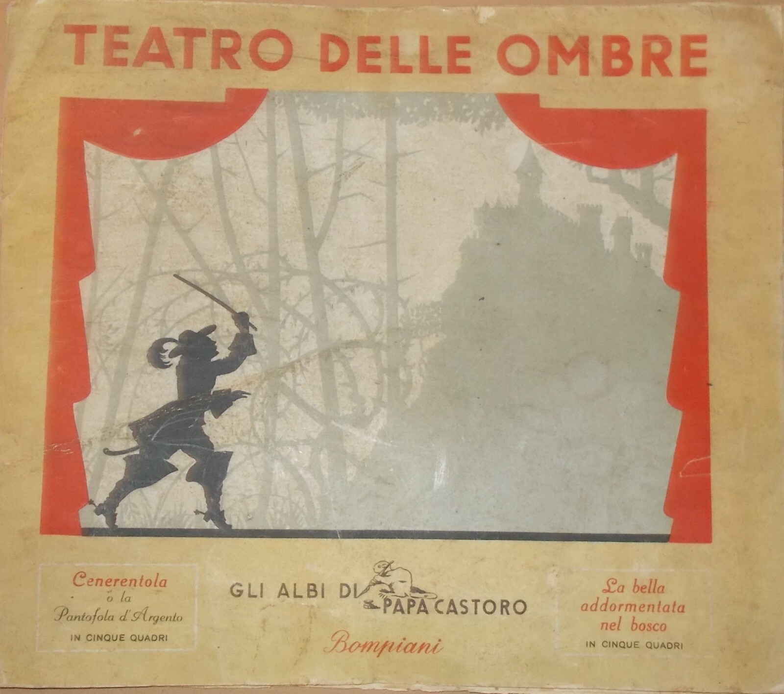 Teatro Delle Ombre: Cenerentola E La Bella Addormentata, Bompiani, Collana Gli Albi Di Papà Castoro