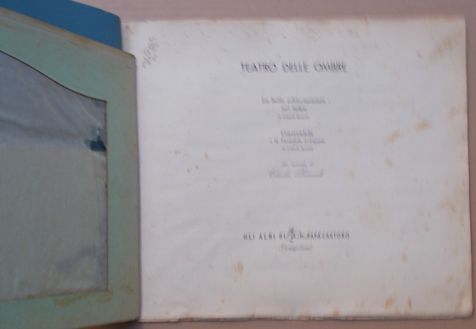 Teatro Delle Ombre: Cenerentola E La Bella Addormentata, Bompiani, Collana Gli Albi Di Papà Castoro
